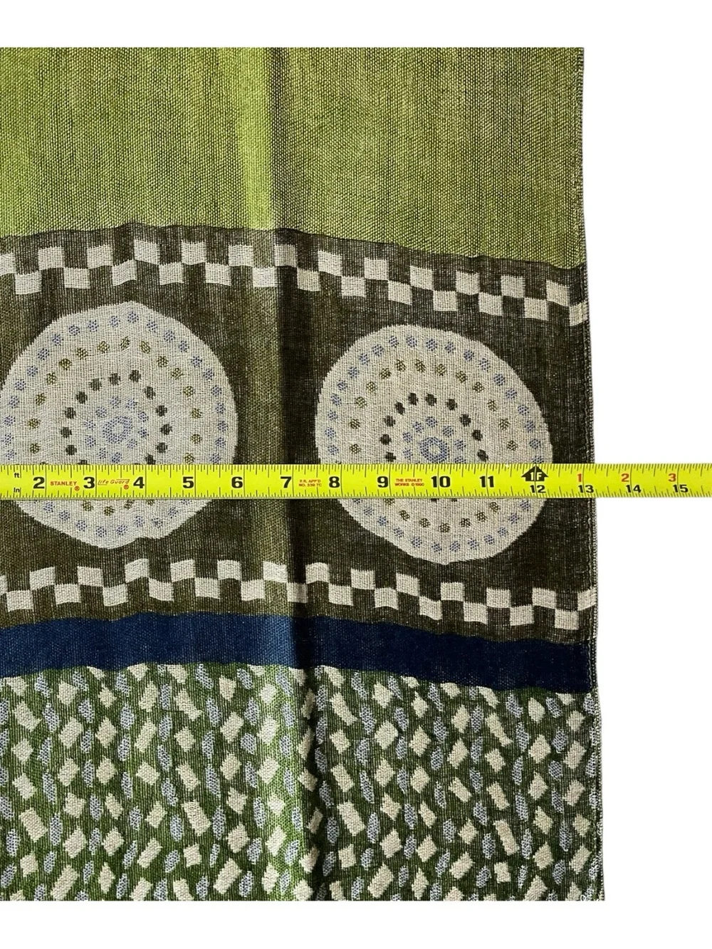 NWT Viva Designs Oblong Scarf Acrylic Viscose Geometric Fringe